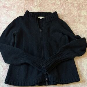 Vince Black Zip up Sweater